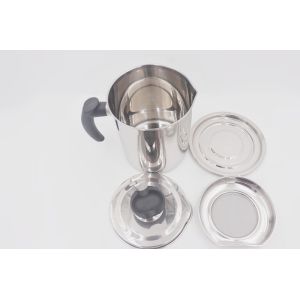 China 1.6L New design stainless steel cooking oil jar oil strainer pot with lid and base on sale