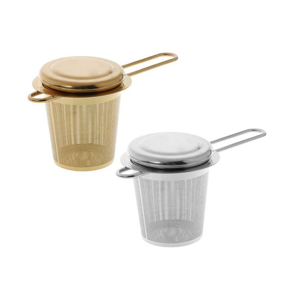 Buy 100x65mm Food Grade Ss430 Extra Fine Mesh Tea Infuser With Long Handles at wholesale prices