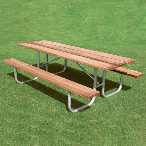 Buy SGS  sunproof 6 Seats Metal And Wood Garden Table at wholesale prices