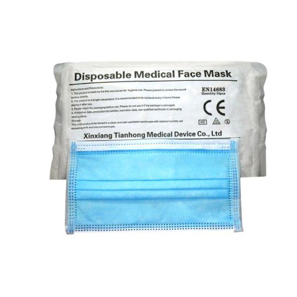 Buy Surgical Anti Bacterial Virus BFE98 Disposable Non Woven Face Mask at wholesale prices