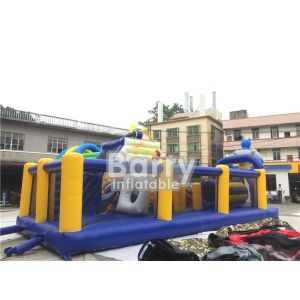 Custom Made Inflatable Obstacle Course With Batman Slide With PVC Tarp Materials