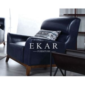 Buckled Design White Genuine Modern Design Leather Sofa S08