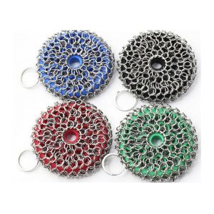 Soap Shape Silicone & Chainmail Scrubbing Pad
