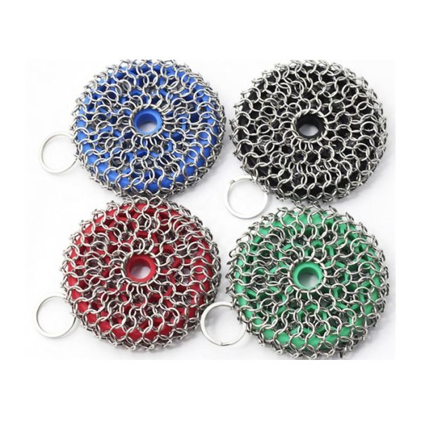 Soap Shape Silicone & Chainmail Scrubbing Pad