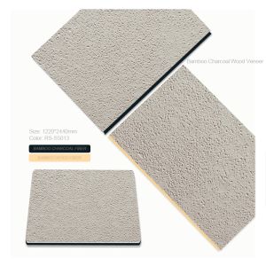 Hot Sale Bamboo Charcoal Wood Veneer Fire Retardant Panels Interior Decorative