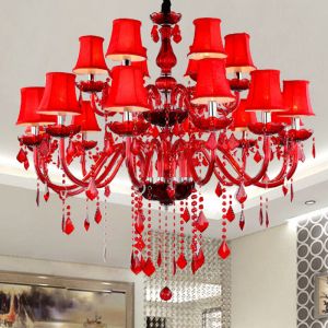 Customization E14 Light Source Crystal Candle Chandelier AC 85 - 265V