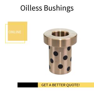 Self-Lubricating Oilless Flanged Graphite Bronze Sleeve Bushing