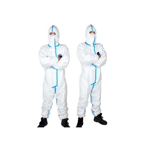 Disposable Medical Non-Woven Siamese Isolation Clothing PE Film Breathable Protective Film Isolation Clothing