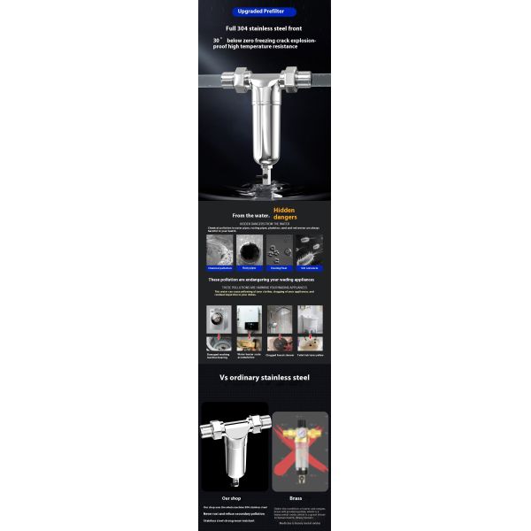 Automatic Whole House Spin Down Sediment Pre Water Filter for Well Water 4000LPH