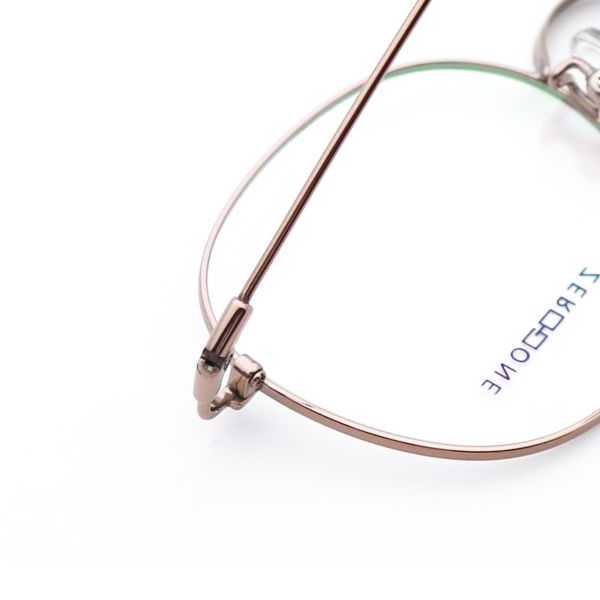 High Elastic IP Electroplating Beta Titanium Glasses Frame Cozy Gold Metal Opticalv