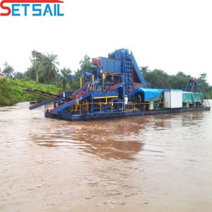 Cyclone Type Cast Iron Cyclone Chain Bucket River Sand Gold Dredge for Congo