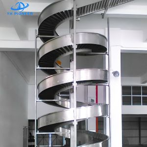 Low Noise Carbon Steel Spiral Lifting Conveyor With 200-2000kg Loading Capacity