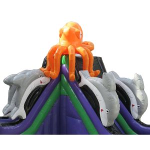 Custom Made Mega Octopus Inflatable Water Slide Pool Toboggan Pour Piscine
