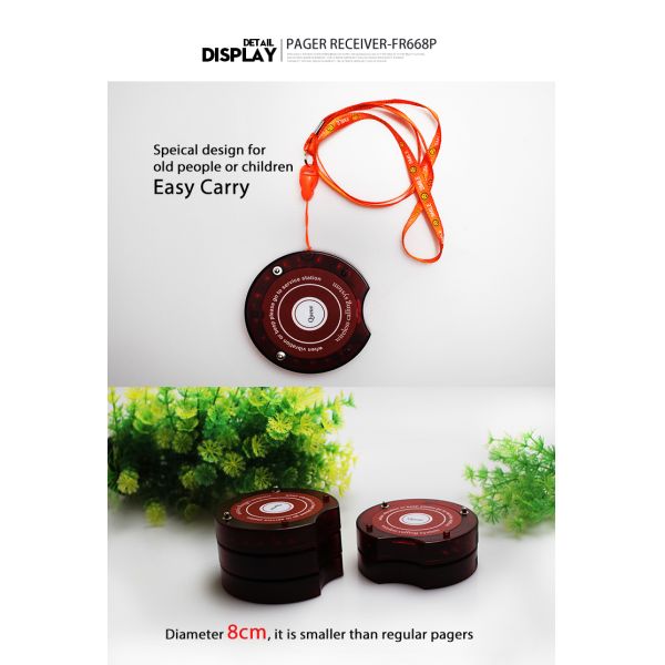 Facilitates the organization and delivery of orders nontraditional sales establishments with vibrate sound flash for restaurant