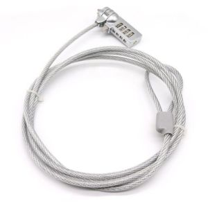 6MM Super Thick Notebook Cable Lock Heavy Duty Tablet Security Cable Zinc Alloy