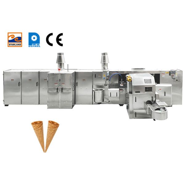 Industrial SS Sugar Cone Production Line Ice Cream Sugar Rolled Cone Baking