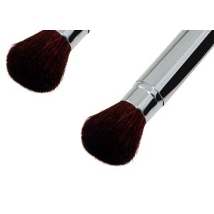 102mm Metal Handle Sliver Retractable Face Powder Brush Lightweight