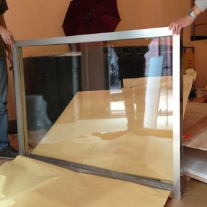 China Stainless Steel Frame Radiation Protection Lead Glass 1200mm X 800mm on sale