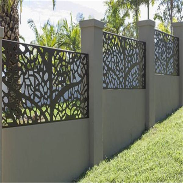 Outdoor Laser Cut Decorative MS Balcony Railing or aluminum garden screen