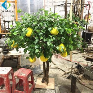 Grapefruit Citrus Artificial Fruit Tree For Home Garden Scenic Decoration