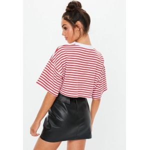 Clothing Women Cropped Stripe T Shirt