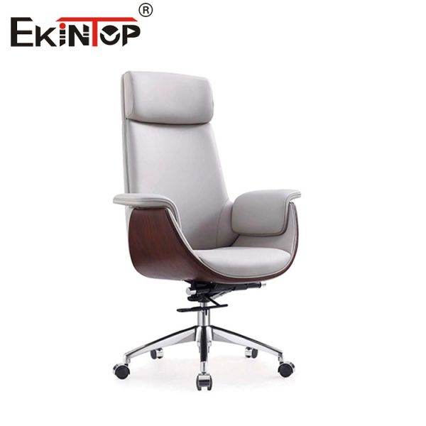 Modern Style White Leather Height Adjustable Chair for Office Spaces