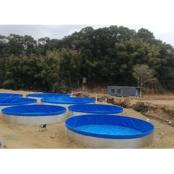 Buy Corrugated Steel 40m 2000L Aquaculture Water Tanks at wholesale prices