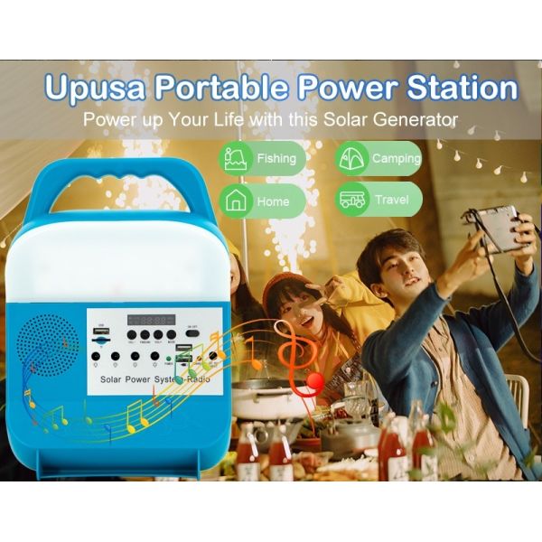 Portable LED Camping Solar Garden Light Lamp Charged Energy Panel Powered Emergency Bulb