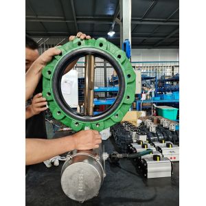 Marine Industry Pneumatic Butterfly Valve SS316 For Salty Sea Water Rig Valve