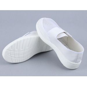 White Single Net Velcro Breathable 220mm PU esd Shoes