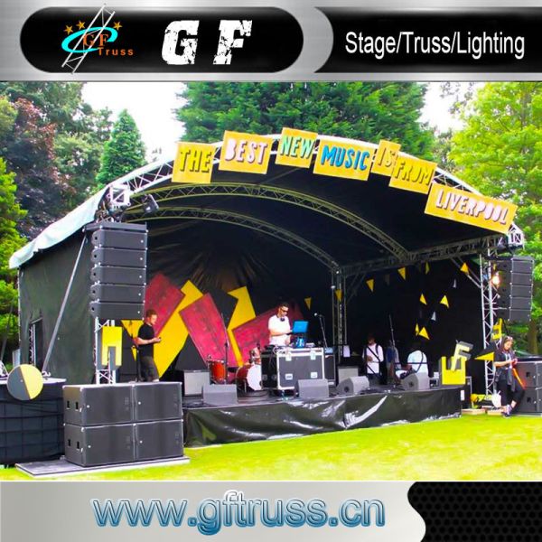 Heavy Duty 520*760mm Lighting Aluminum Roof Truss System Curved