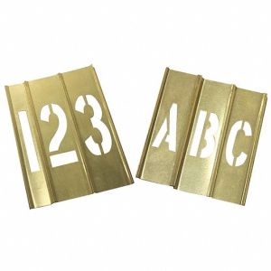 Brass Adjustable Letter And Figure Stencil Set For Paint