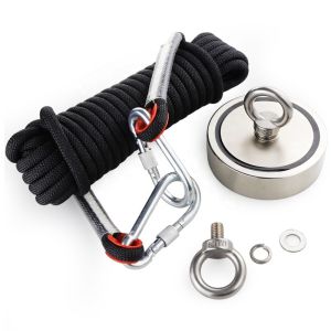1200lbs Pull Force Neodymium Fishing Magnet With Rope for Strong Magnetic Pull
