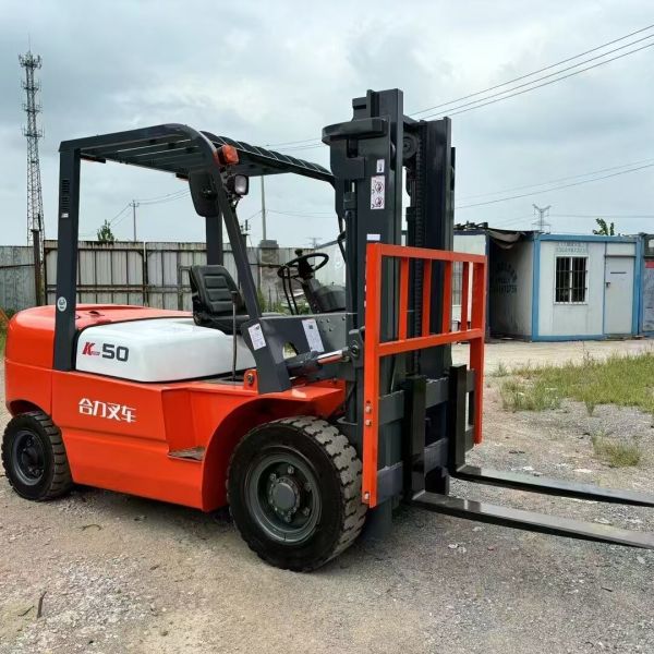 Secondhand Heli 50 Diesel Forklift 5 Ton Weight 5 Meter Lifting Height