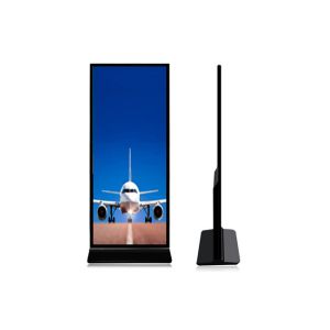 Cutted Full Screen Digital Signage Floor Standing 75 Inch