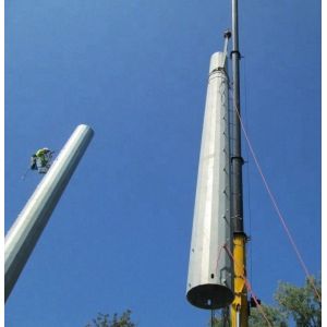 Galvanized Steel Tube Self Supporting AntennaTelecommunication Monopole with