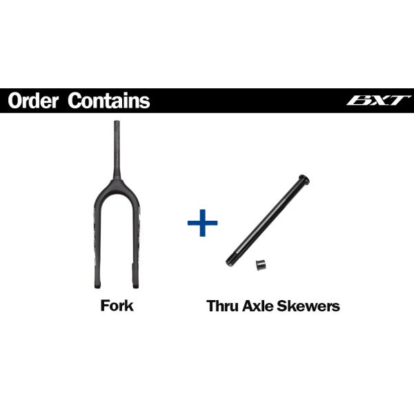 Bike Carbon Fiber Gravel Fork Snow Beach Fat Tire Bicycle Hard Forks 26 Disc Brake