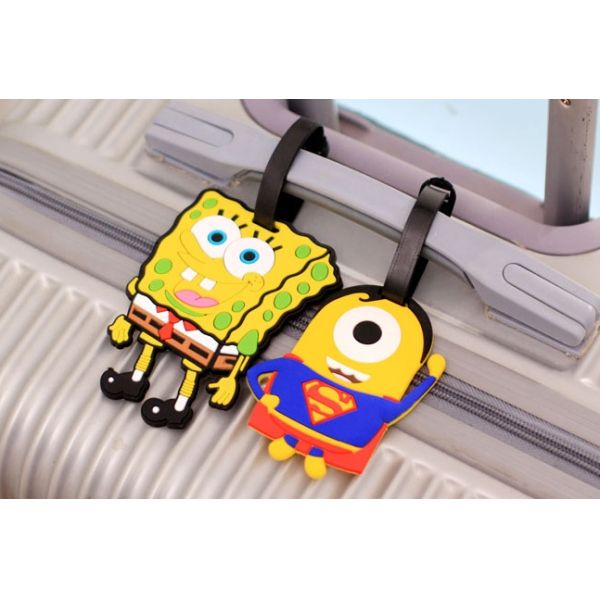Custom 3D soft silicone luggage tag/ rubber bag tag/ pvc luggage tag custom airplane travel ID