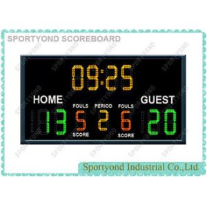 China Electronic Basketball Scoreboards For College / High School WIth Team Name and Time Display on sale