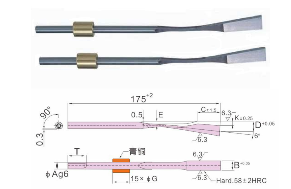 Nitriding Plastic Injection Molding Parts 1.8159 Spring Steel Sprung Core