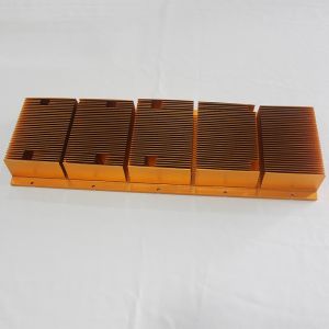 Anodizing Gold Copper Heat Sinks , High Precision Copper Heat Spreader