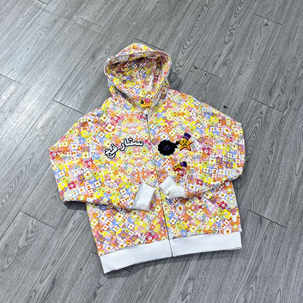 OEM Hoodie Custom Contract Stitch All Over Dtg Ptrint Hoodie Chenille Embroidery Patch Oversized Full Face Zip Up Hoodie Men