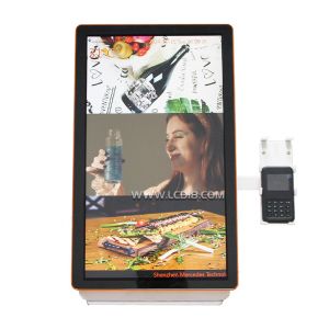 21.5inch Countertop Touch Screen Self Service Payment Machine Orange Color