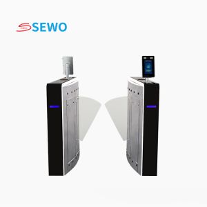 Quality 45 People/Min Passing Speed Security Flap Barrier Gate for Access Control Durable Indoor Solution for sale