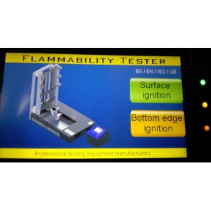 Vertical Flammability Testing Equipment , Textile Testing Instrument With LCD