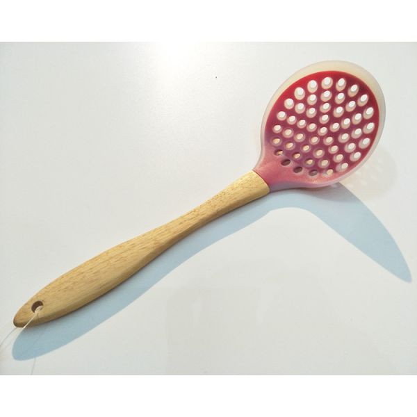Food Grade Silicone with Slotted Turner/Flipper, Spoon, Spatula, Ladle, Pasta Server, Strainer