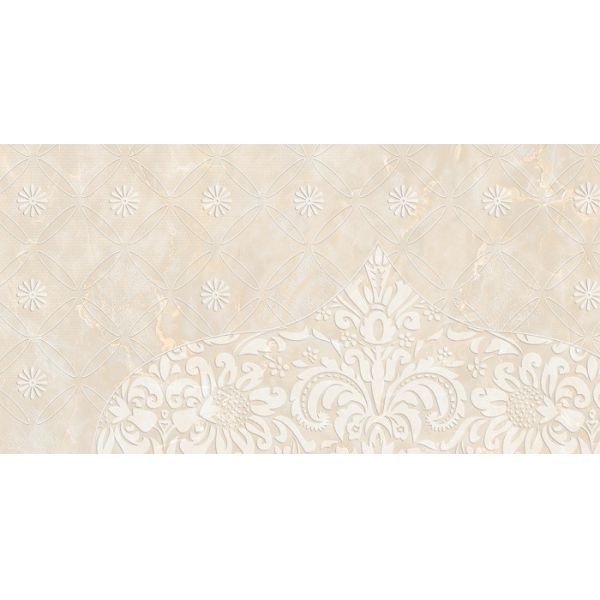 Buy Cream Beige Marble Glazed Porcelain Tile Heat Insulation Antibacteria at wholesale prices