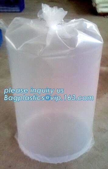 plastic bag with round bottom, round bottom pail liner, packing liquid round