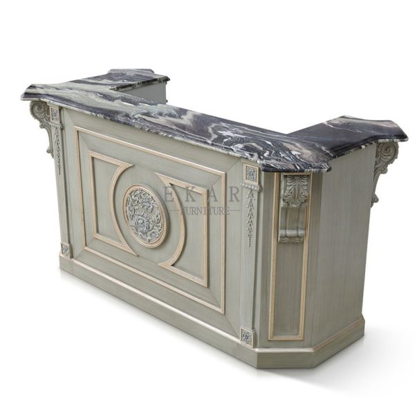 Luxury Classic Wood Stool Leather Antique Bar High Chair