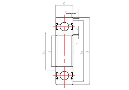 Precision Deep Groove Ball Bearings(EMQ Bearings) 60/32 2RS